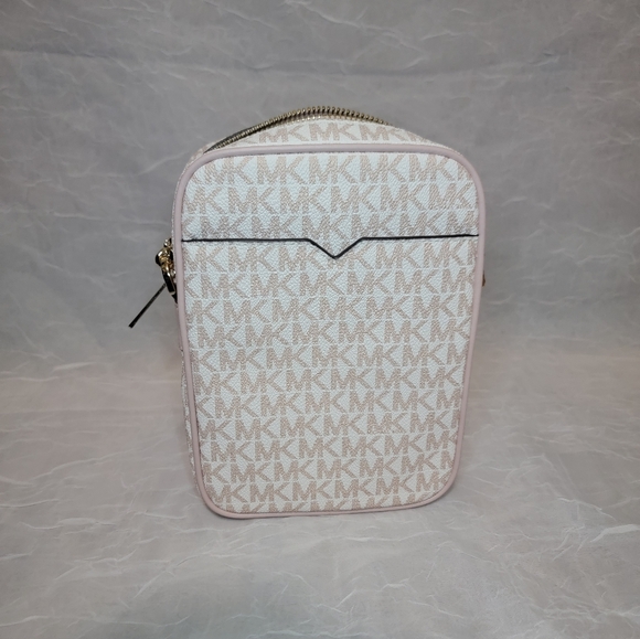 Michael Kors White Rose Gold Chain Crossbody Bag - Picture 7 of 11